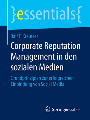 cover image of Corporate Reputation Management in den sozialen Medien